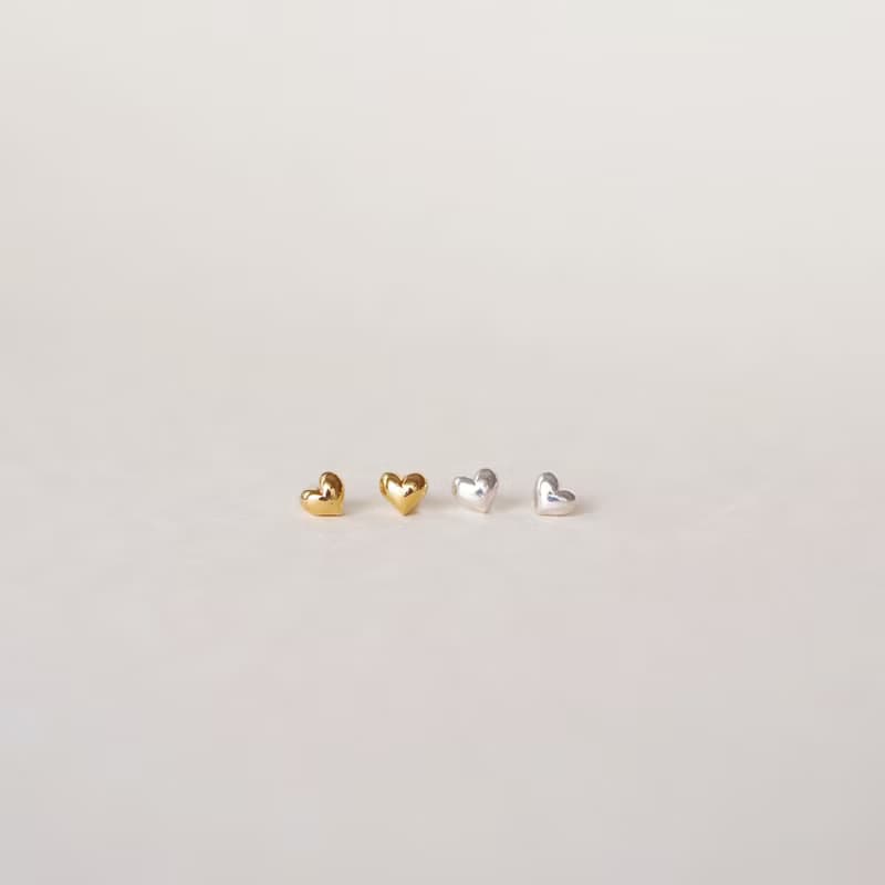 プランプハートピアス / イヤリングクリップ