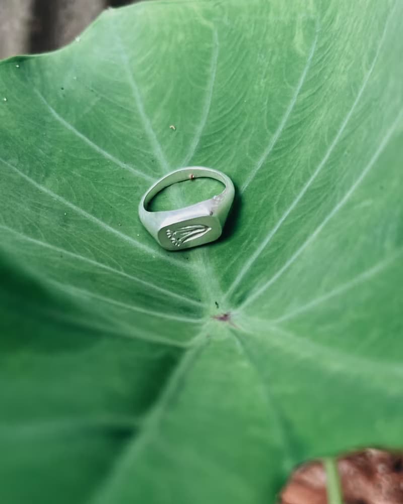 KUÂN KUÂN 綠植系列 鬱金香 封蠟戒 純銀