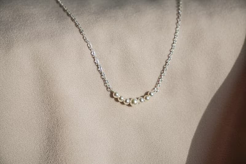 SELENE 微笑珍珠項鍊 Swarovski 施華洛世奇 SV925/14KGF