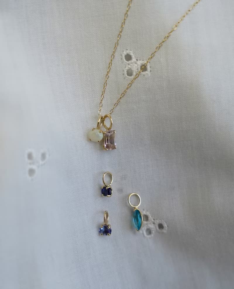K10 Birthstone Necklace  誕生石項鍊