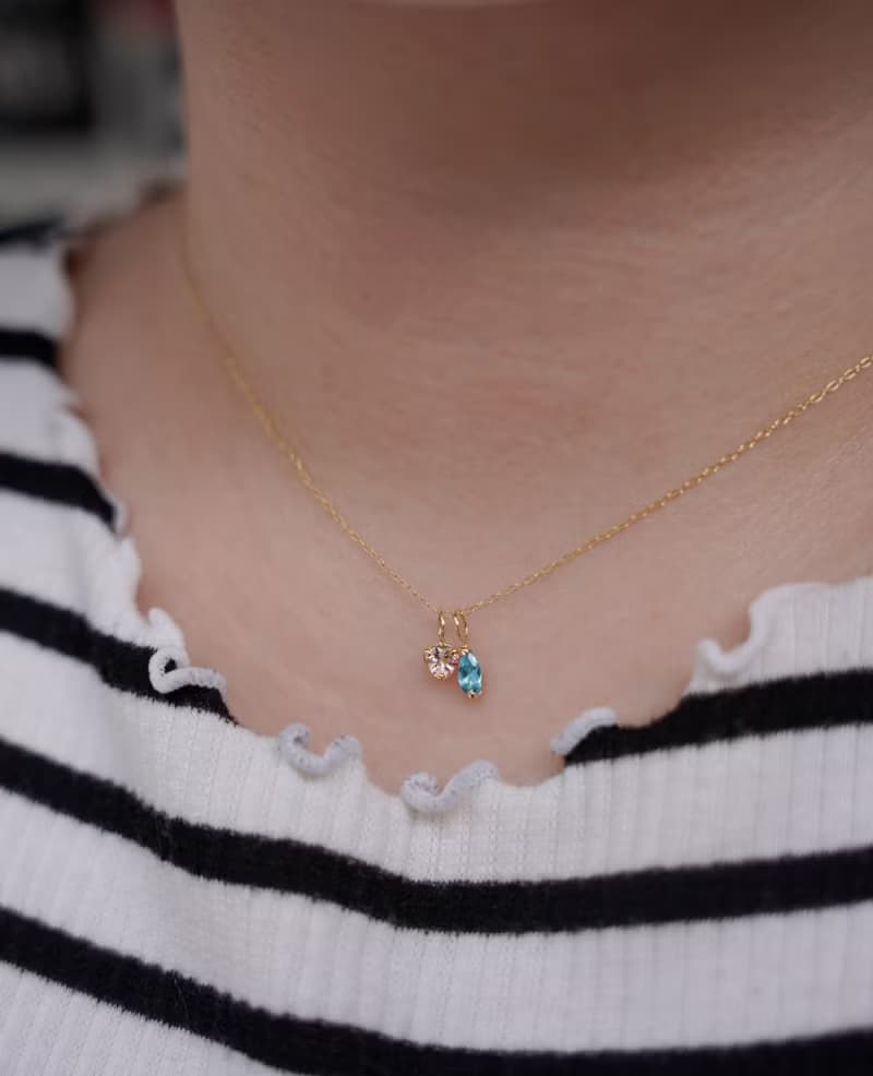 K10 Birthstone Necklace  誕生石項鍊