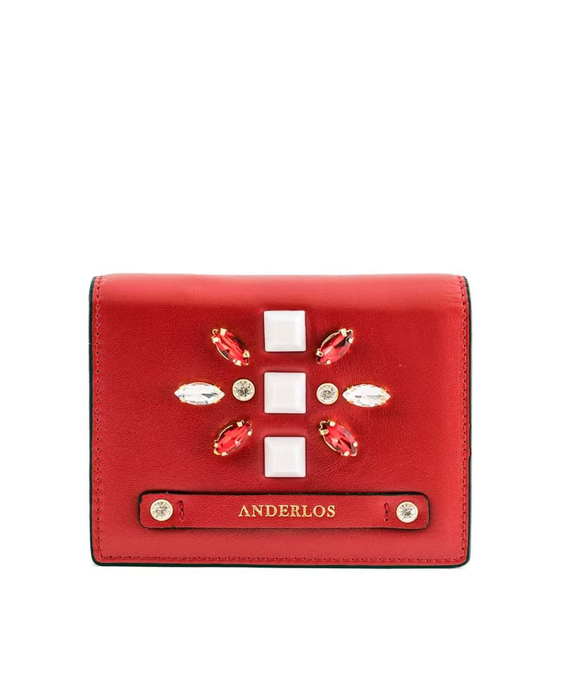 ANDERLOS寶石零錢/短夾/紅/卡夾