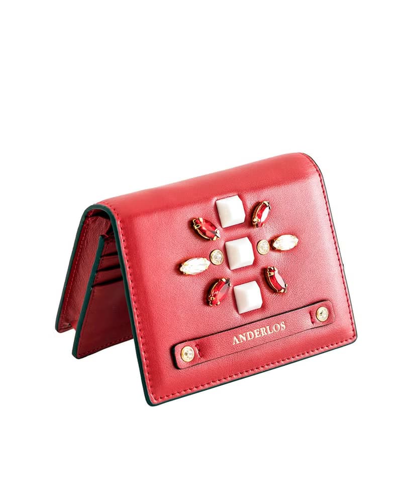 ANDERLOS寶石零錢/短夾/紅/卡夾