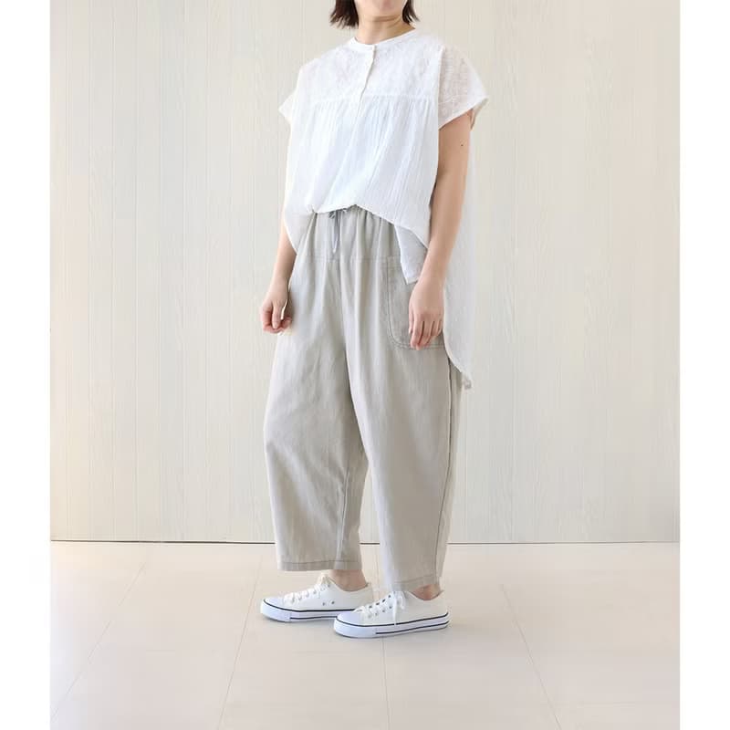 【預訂】印度製 小清新花朵刺繡襯衫