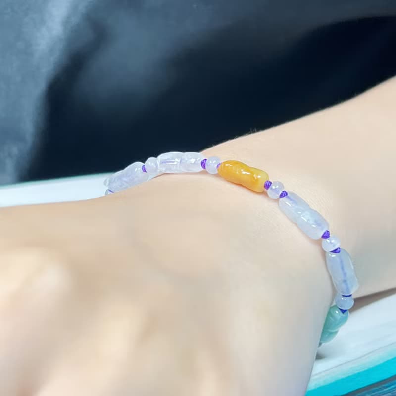 冰種翡翠編織手鍊 | 天然緬甸A貨翡翠 | 送禮
