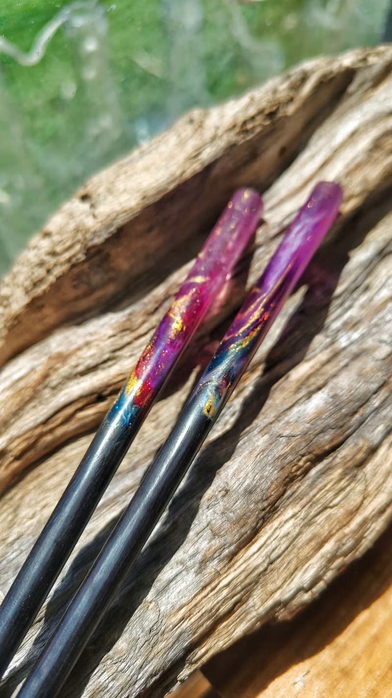 綠島手作/海洋手工染色樹脂筷/藍海木筷環保餐具/新婚禮物/新居禮