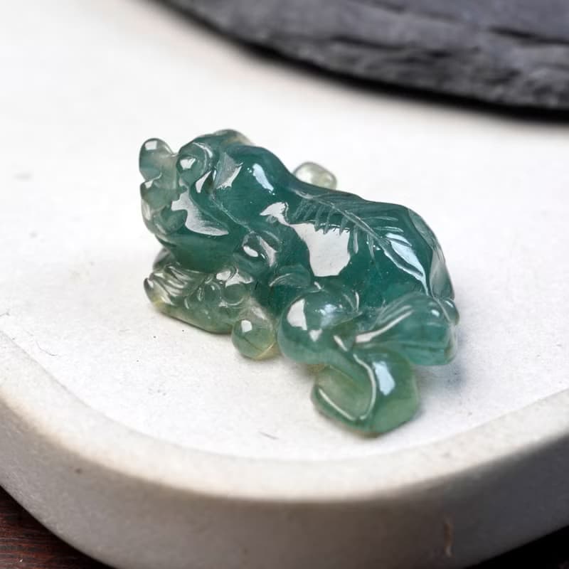 【招財神獸】冰綠翡翠貔貅 | 天然緬甸玉翡翠A貨 | 送禮