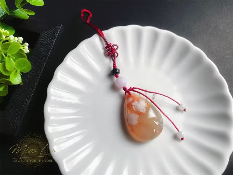 天然緬甸玉翡翠  蓮花珠 櫻花瑪瑙 水滴 禮物 包掛 設計款