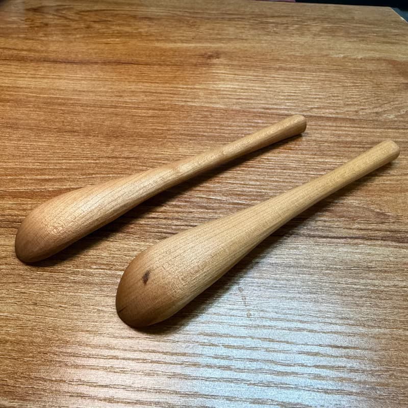 手刻甜點匙/茶匙 IV-斜柄