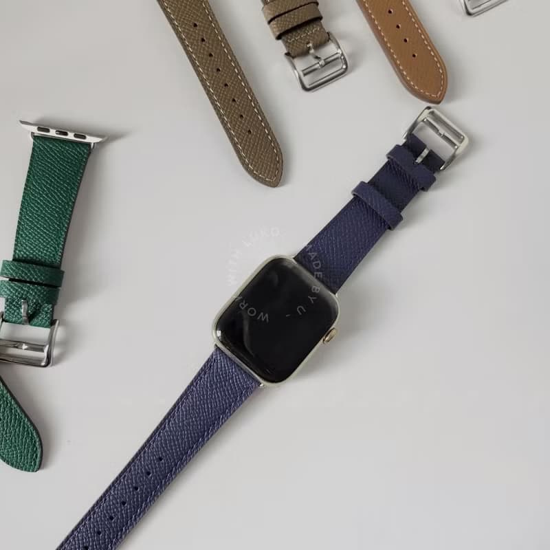 Apple Watch | 牛皮荔枝紋外縫真皮錶帶