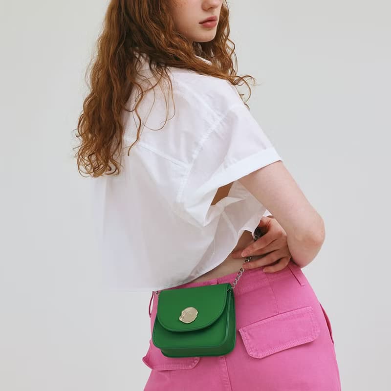 韓國製 MUR Letter 手袋/單肩包/手提袋 (Soft Green)