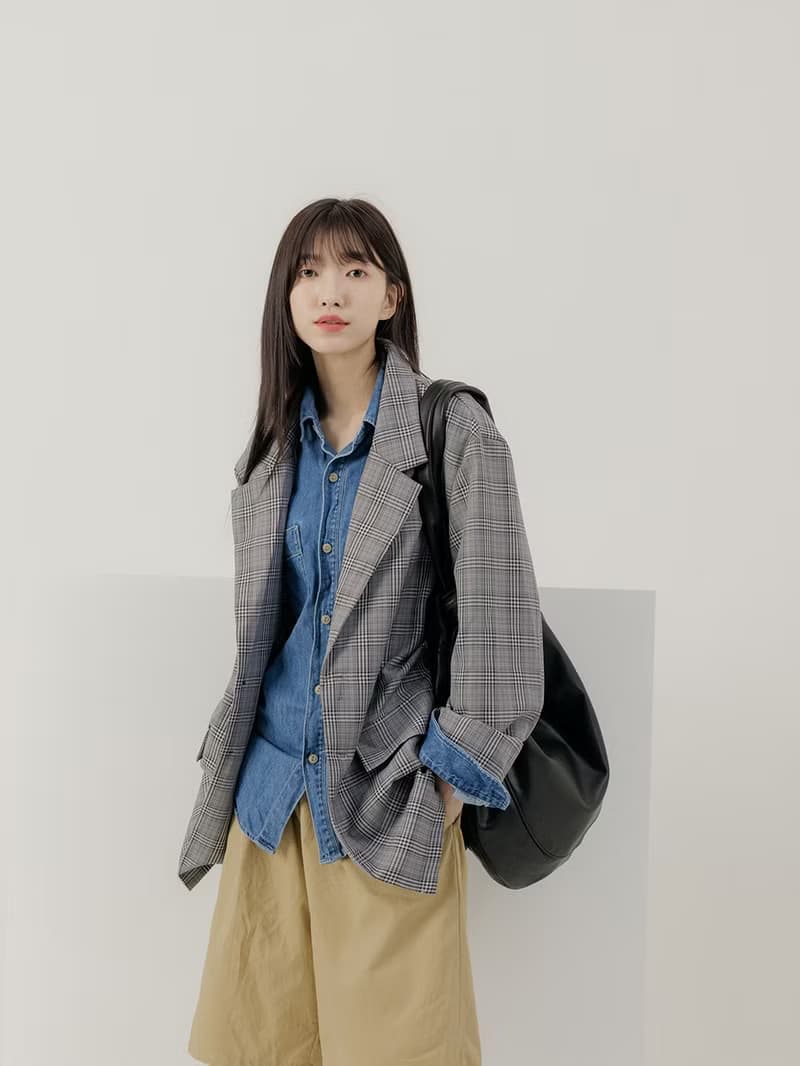 supportingrole 真皮優雅摩登都市肩側手提背包  黑