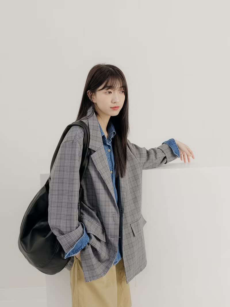 supportingrole 真皮優雅摩登都市肩側手提背包  黑