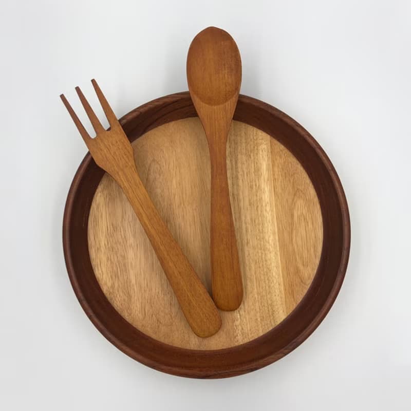【 LUCKY WOOD】木質居家食器 - 沙拉 /輕食 湯叉組