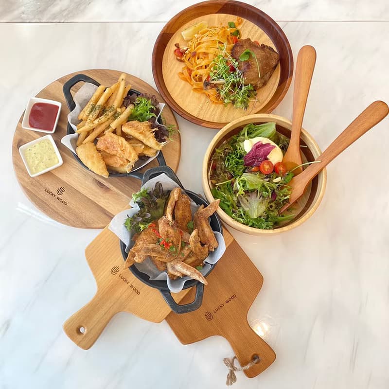 【 LUCKY WOOD】木質居家食器 - 沙拉 /輕食 湯叉組