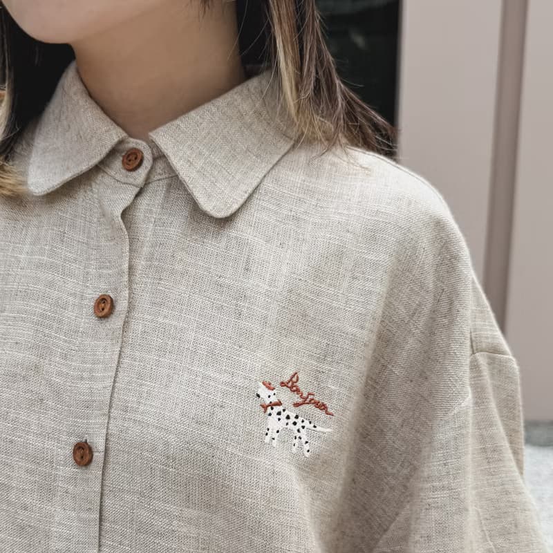 Oliver oversize linen Shirt 麻布 襯衫 Natural 自然色