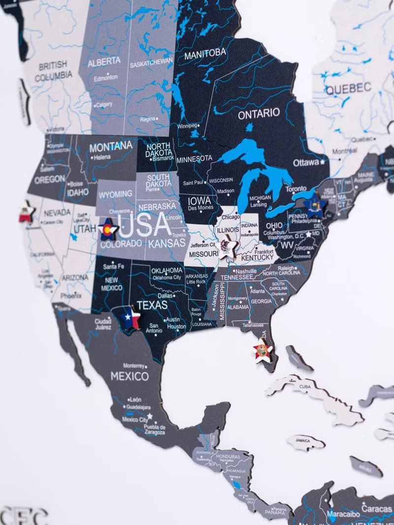 世界地圖圖釘 生日禮物 旅行地圖客廳 2D 世界地圖