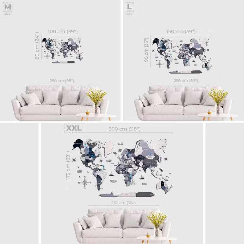 世界地圖圖釘 生日禮物 旅行地圖客廳 2D 世界地圖