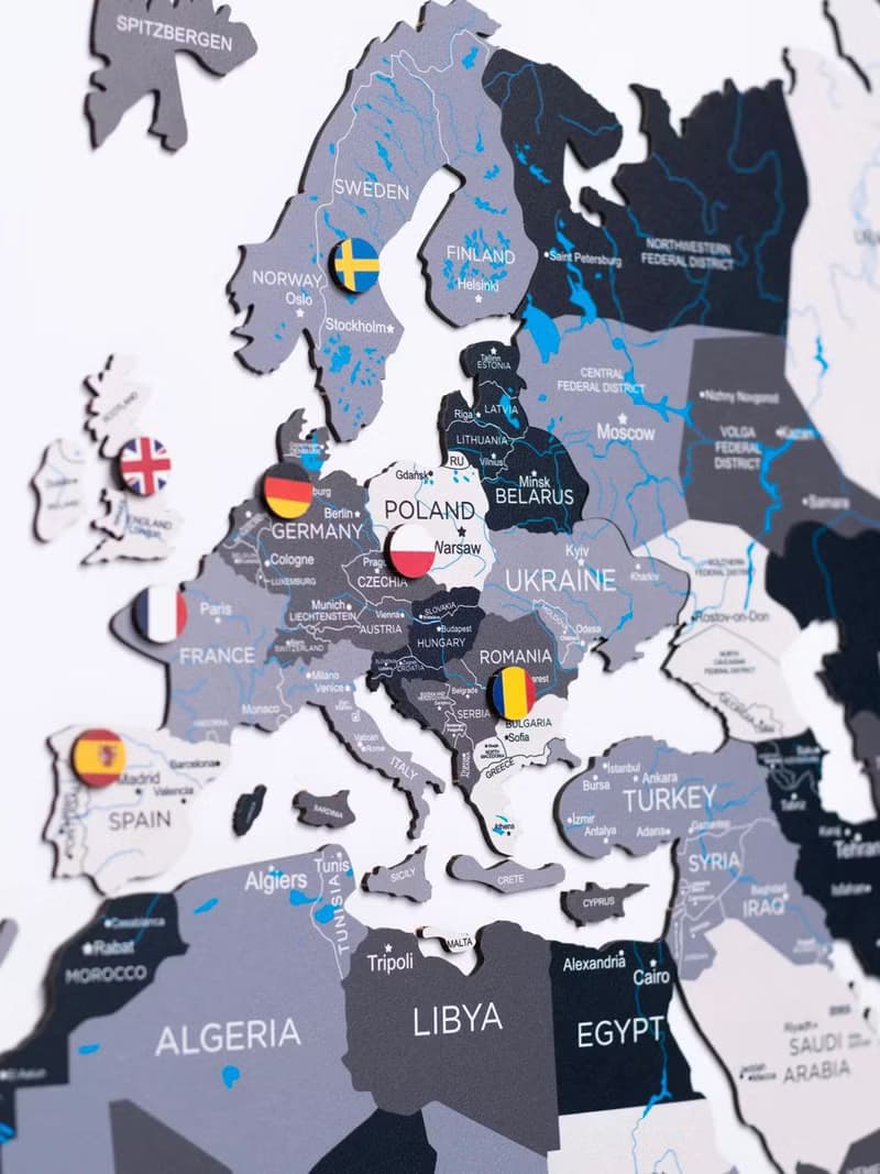 世界地圖圖釘 生日禮物 旅行地圖客廳 2D 世界地圖