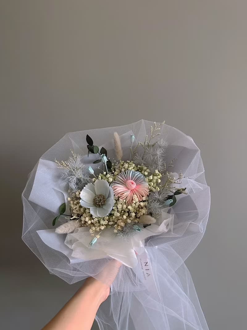 妮婭設計|快速出貨 韓式質感加紗小花束