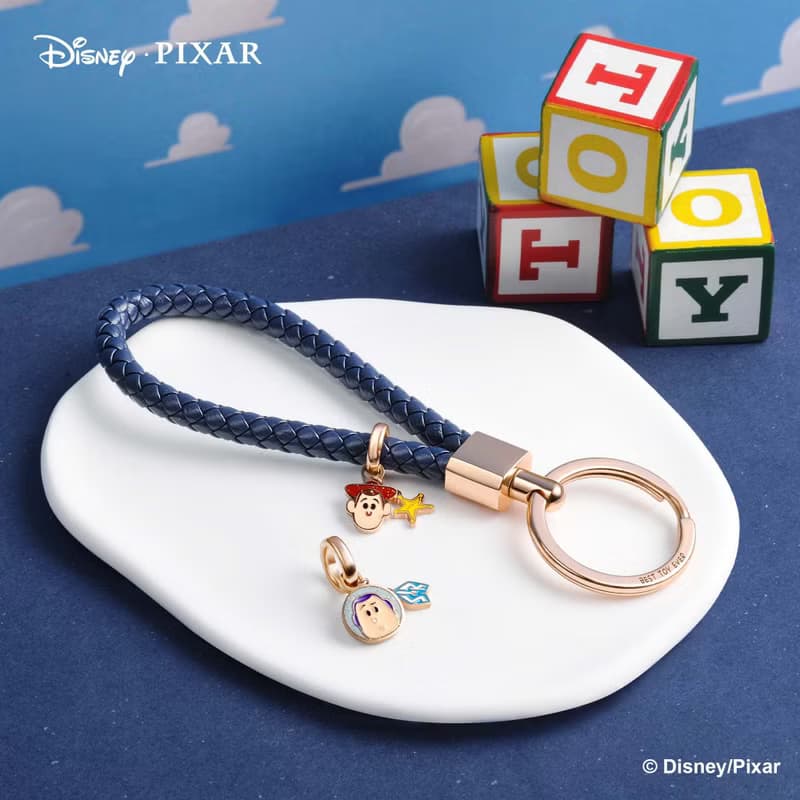 迪士尼 彼思 Toy Story 特別版 刻字編織皮革/鋼製鑰匙圈 (5色)