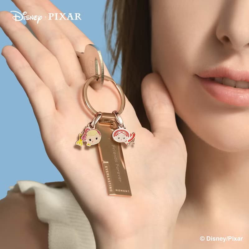 迪士尼 彼思 Toy Story 特別版 刻字編織皮革/鋼製鑰匙圈 (5色)