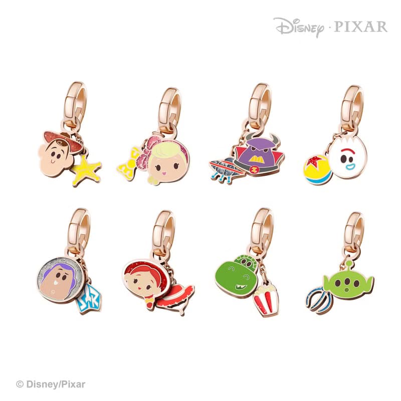 迪士尼 彼思 Toy Story 特別版 刻字編織皮革/鋼製鑰匙圈 (5色)
