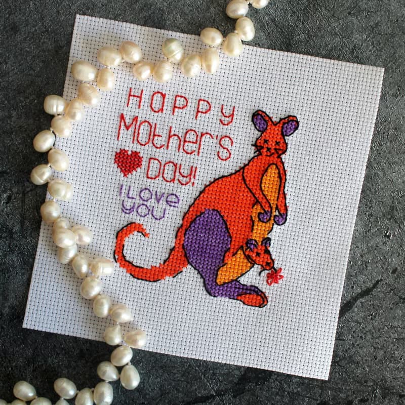 【數位】Mother's Day cross stitch pattern PDF, easy and quick cross stitch pattern