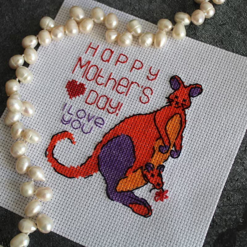 【數位】Mother's Day cross stitch pattern PDF, easy and quick cross stitch pattern