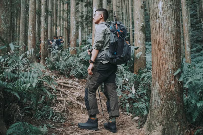 【雨靴日】男子 黑 登山 工作鞋 防水 雨鞋