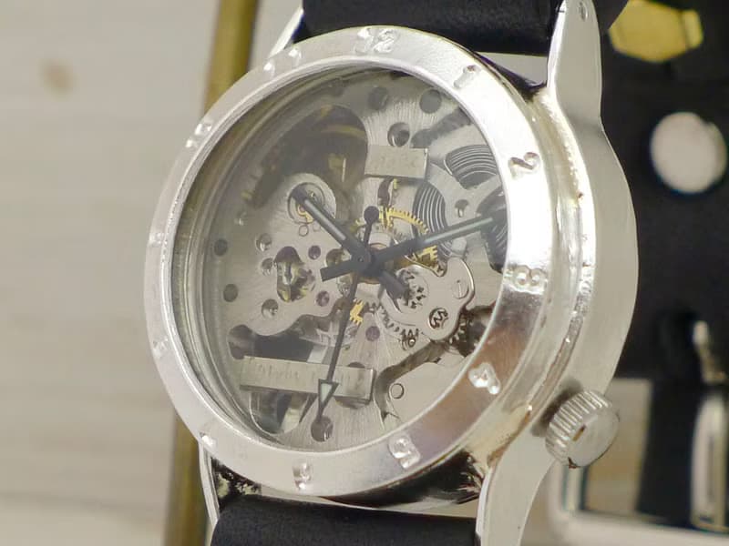 SHW027 アラビアベゼル 手巻きSilver925 Men's 32mm 手作り腕時計 (SHW027アラビア)