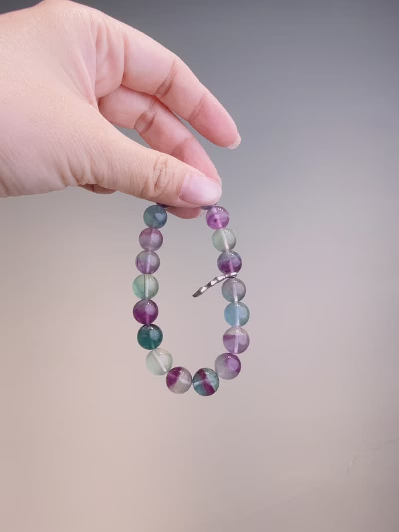 B3- 原礦彩虹螢石 部落純銀引信。Z-20250918-525