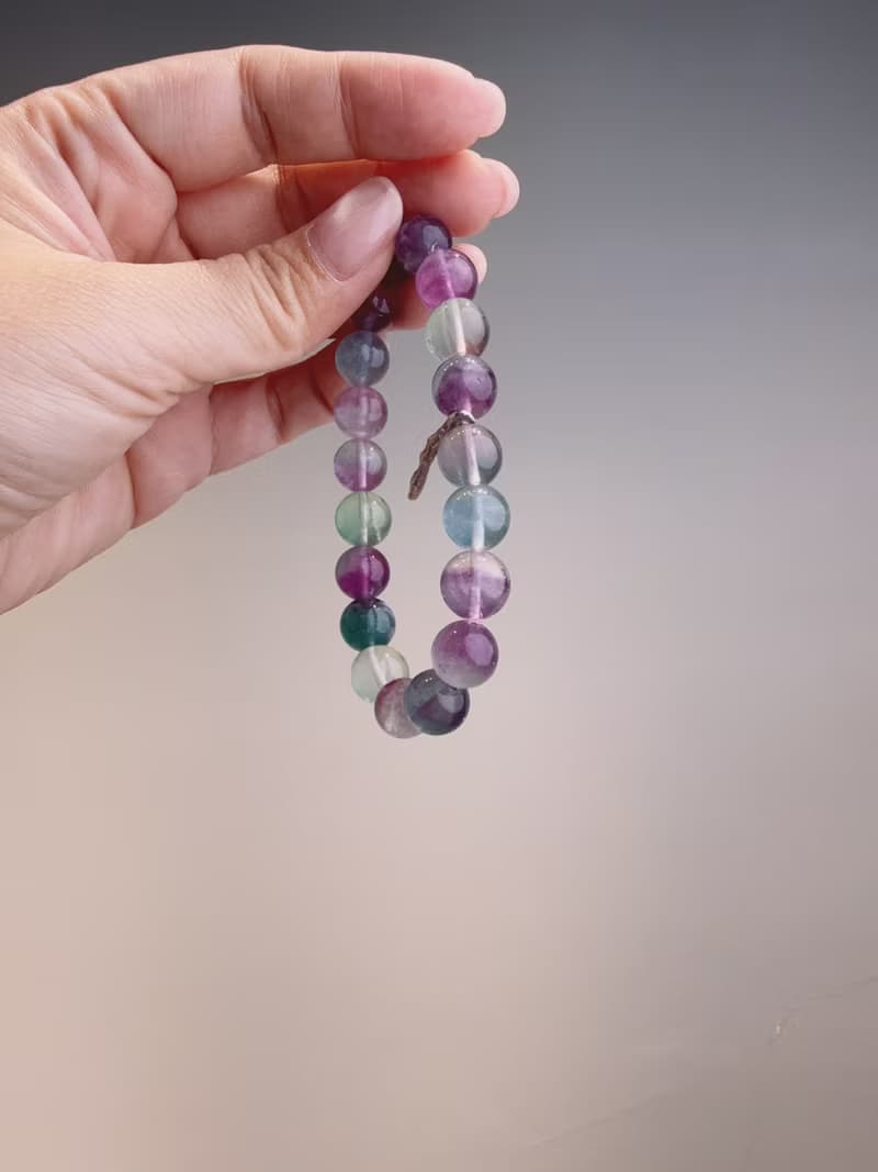 B3- 原礦彩虹螢石 部落純銀引信。Z-20250918-525