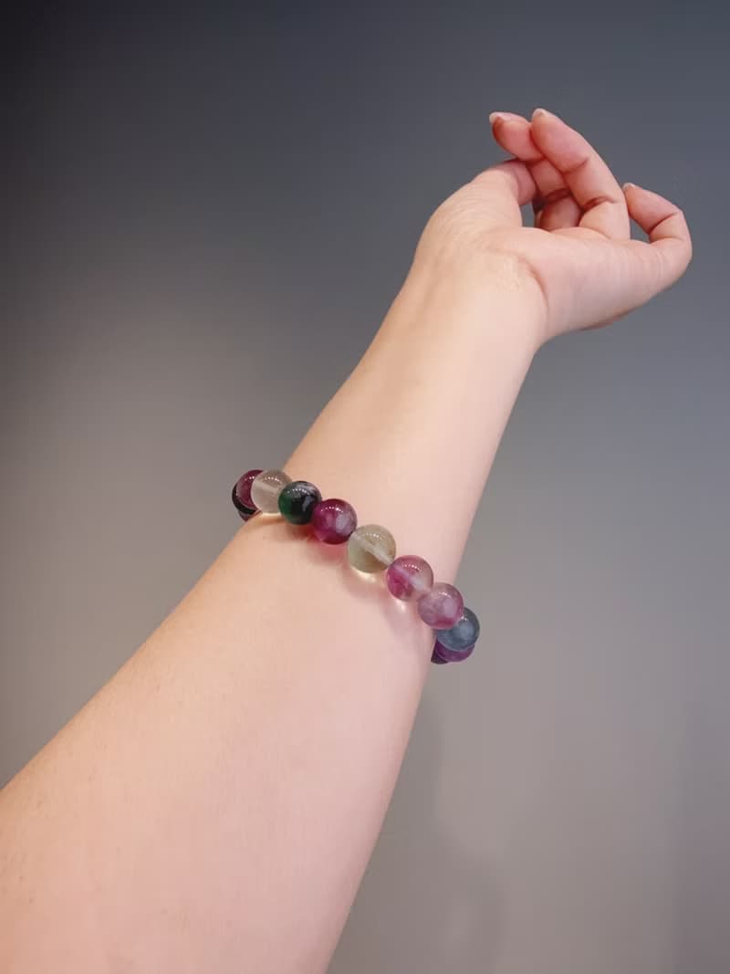 B3- 原礦彩虹螢石 部落純銀引信。Z-20250918-525