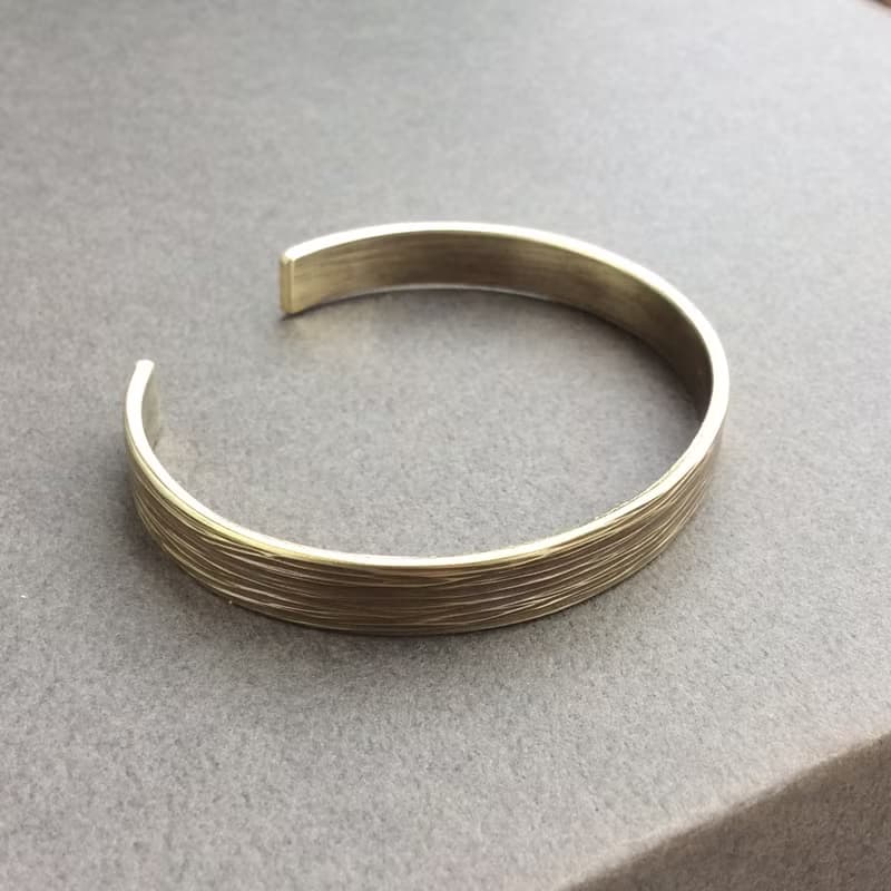 毛毛 寬版手感鍛敲黃銅手環 10mm 7mm 5mm 20mm