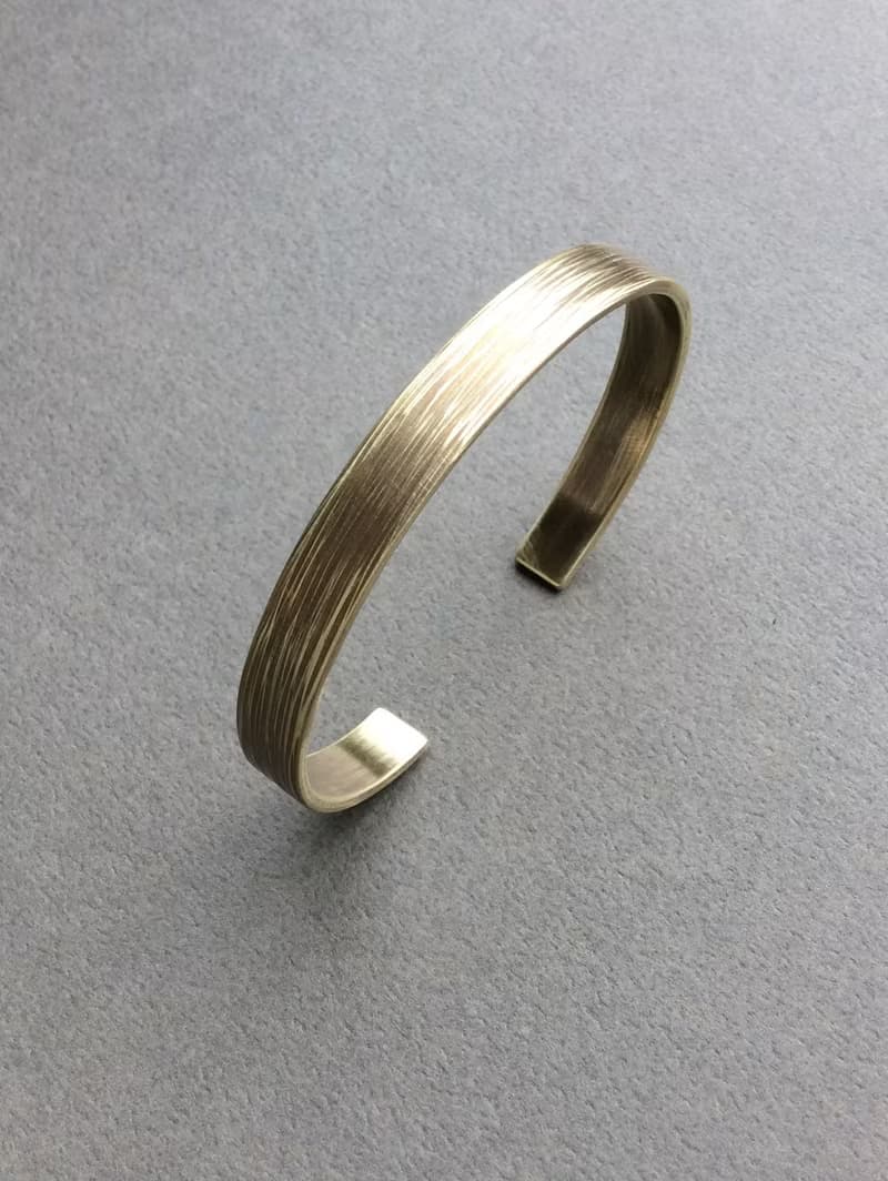 毛毛 寬版手感鍛敲黃銅手環 10mm 7mm 5mm 20mm