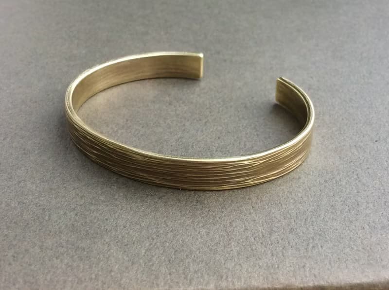 毛毛 寬版手感鍛敲黃銅手環 10mm 7mm 5mm 20mm