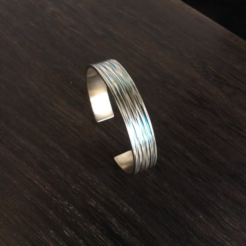 毛毛 寬版手感鍛敲黃銅手環 10mm 7mm 5mm 20mm