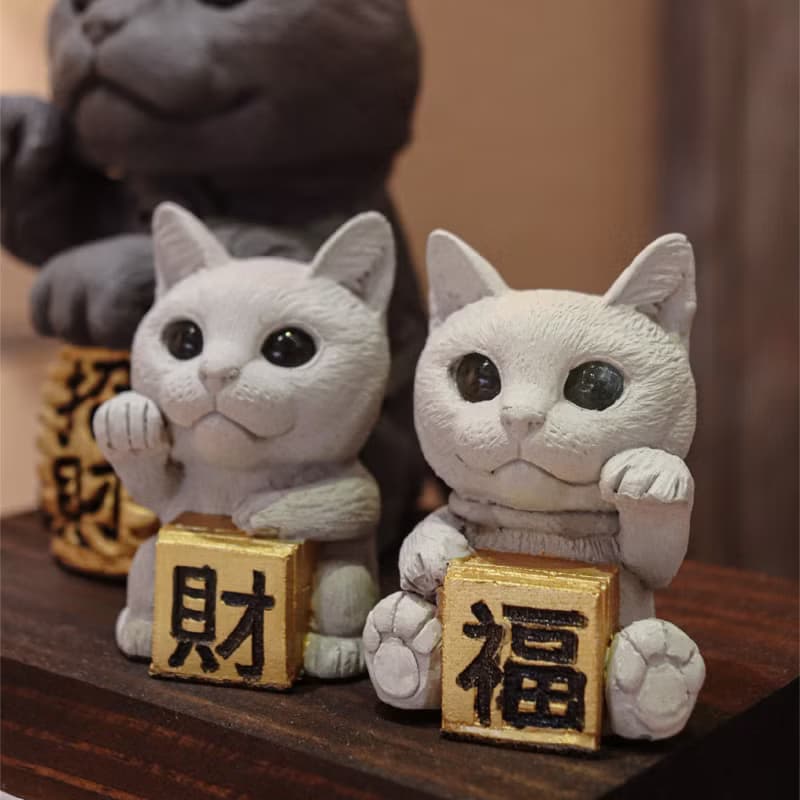 曙MUSE 迷你招財貓擺飾