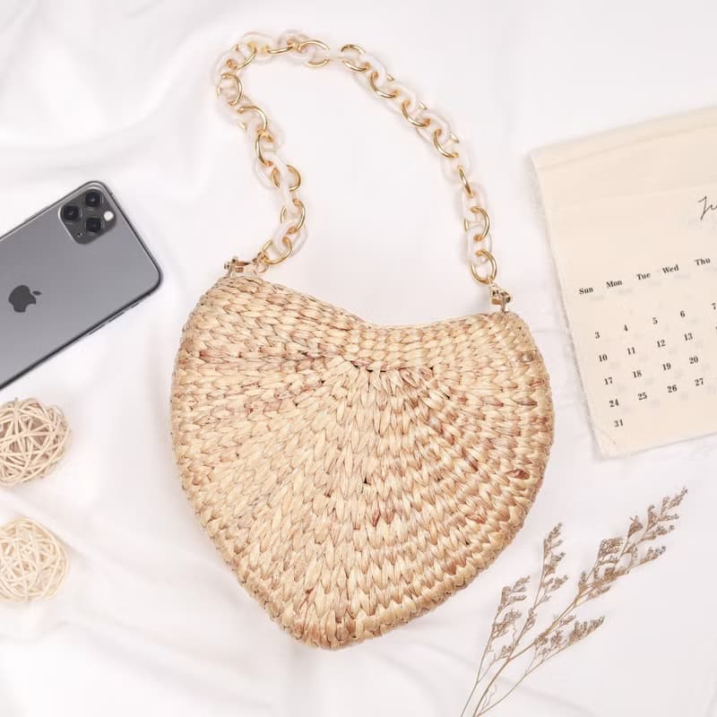 心形手提包  斜挎錢包時尚  帆布袋 泰國手袋 送給她的生日禮物