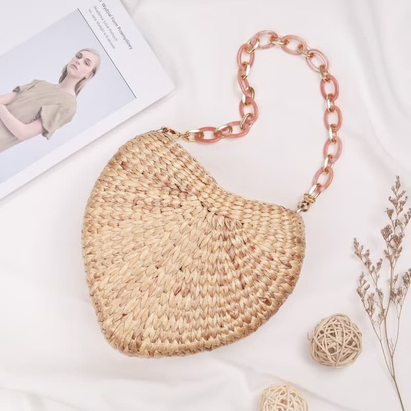 心形手提包  斜挎錢包時尚  帆布袋 泰國手袋 送給她的生日禮物