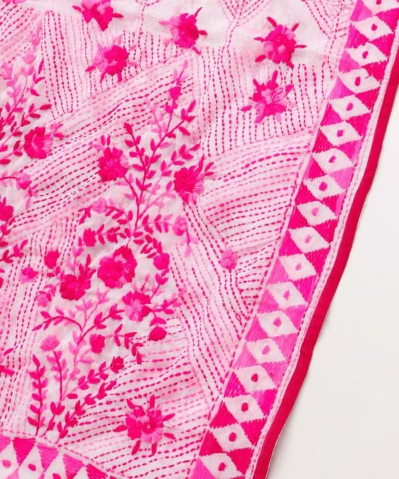 【熱門預購】印度傳統亮片花卉刺繡圍巾(4色)ISDP3703