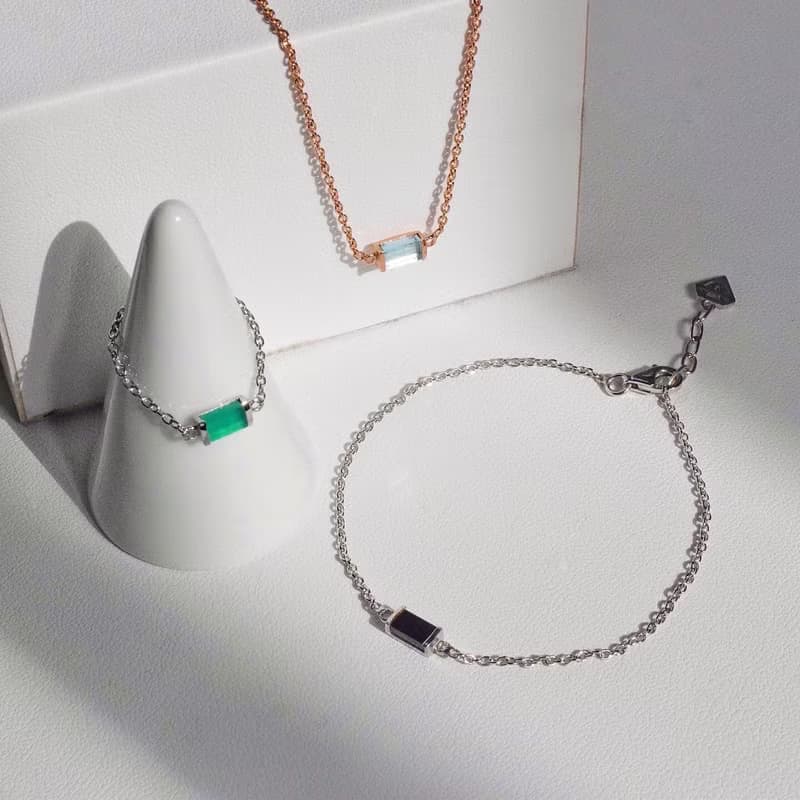 Onyx baguette bracelet #minimsignature B079