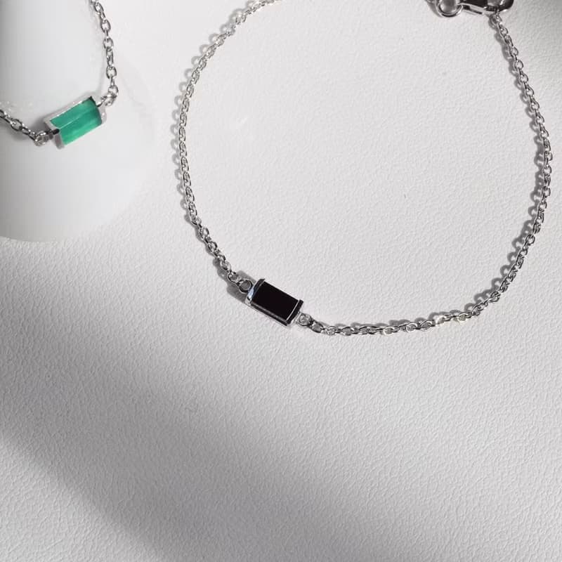 Onyx baguette bracelet #minimsignature B079