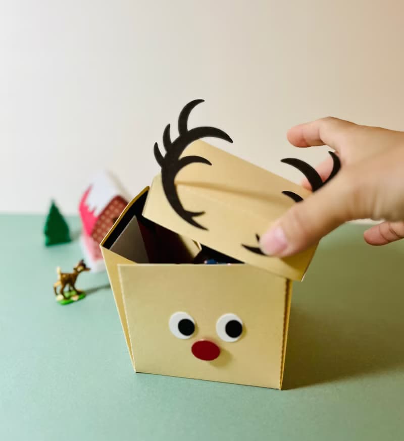 【 DIY 手作】聖誕麋鹿禮物盒/材料包附教學影片