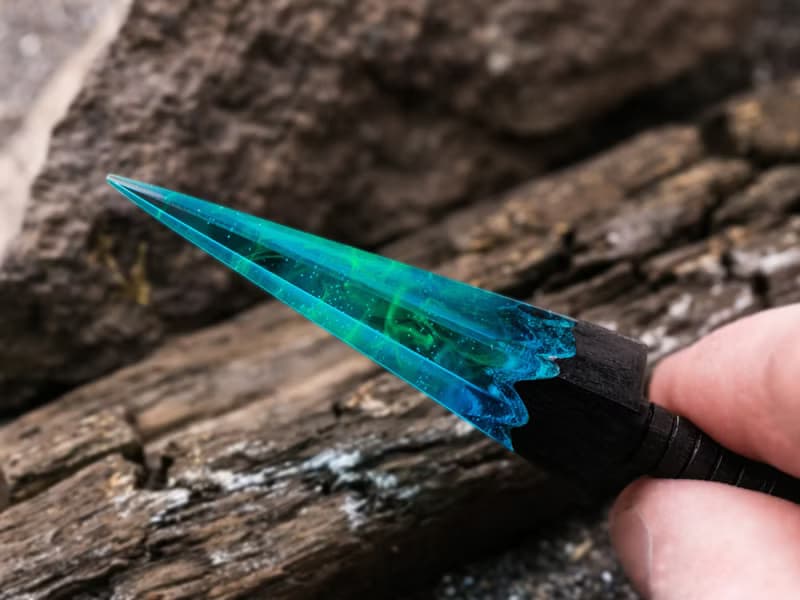 Pendant Crystal sword Polar Night glows in the dark