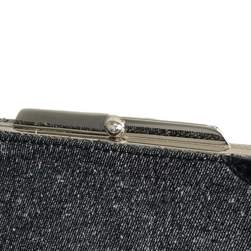 【 日本直送　名牌中古包 】LOEWE ロエベ キャンバス がま口 ハンドバッグ ブラック vintage ヴィンテージ オールド 8zx486