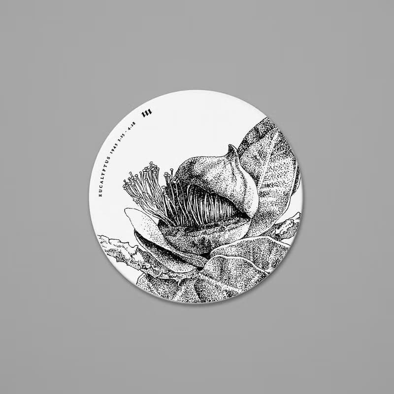 矽瓷吸濕杯墊 / 花果二入