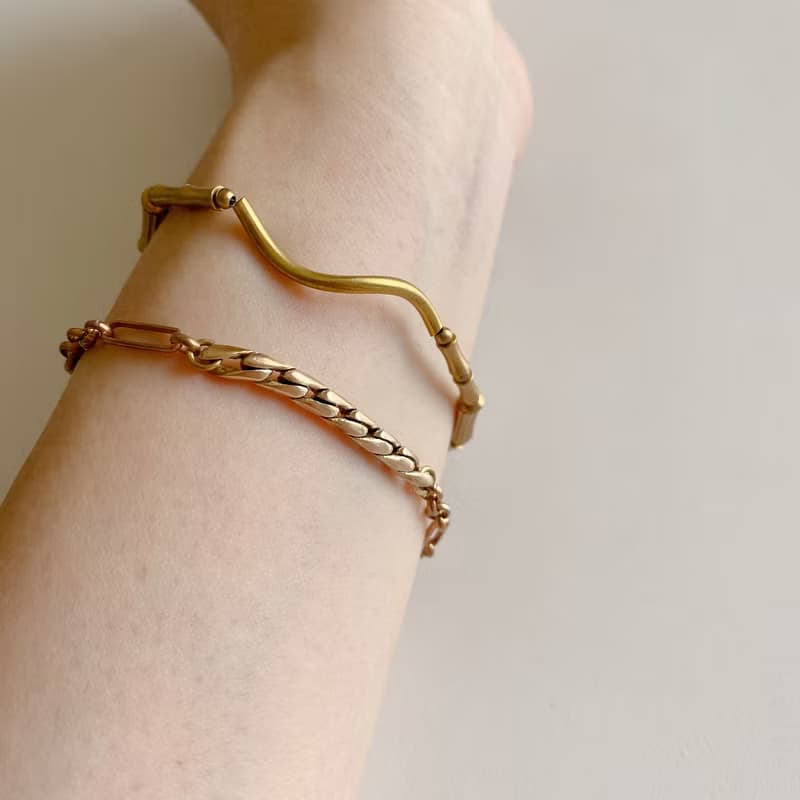沙漠城市-復古黃銅手鍊