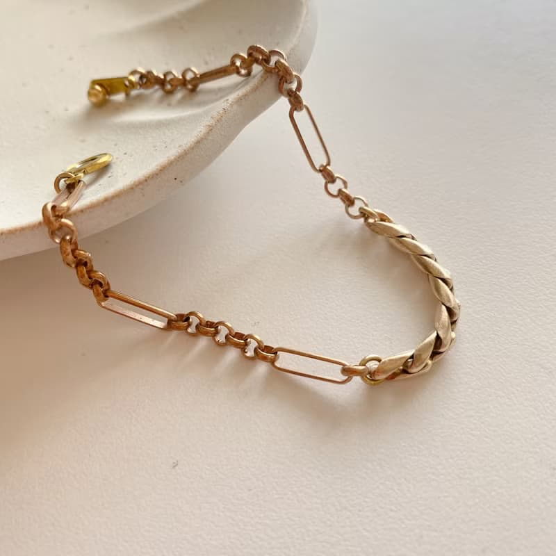 沙漠城市-復古黃銅手鍊